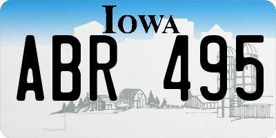 IA license plate ABR495