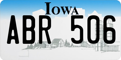 IA license plate ABR506