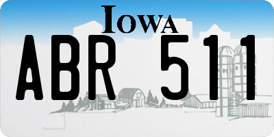 IA license plate ABR511