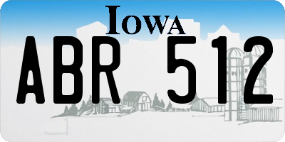 IA license plate ABR512