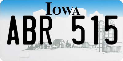 IA license plate ABR515