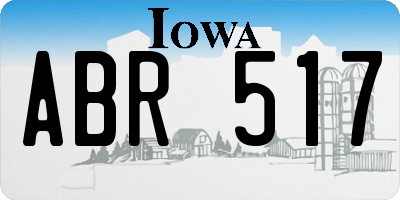 IA license plate ABR517