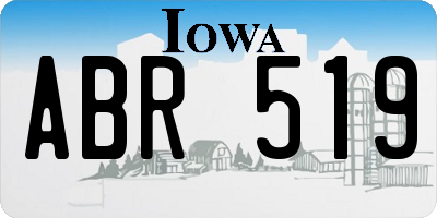 IA license plate ABR519