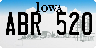 IA license plate ABR520