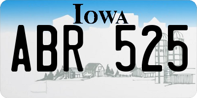 IA license plate ABR525
