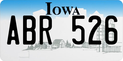 IA license plate ABR526