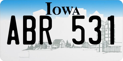 IA license plate ABR531