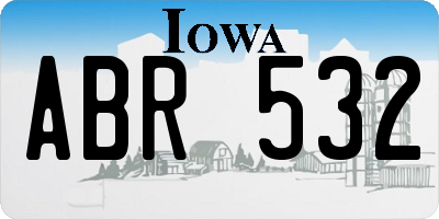 IA license plate ABR532