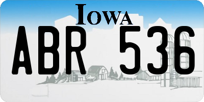 IA license plate ABR536