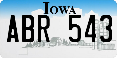 IA license plate ABR543