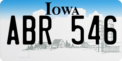 IA license plate ABR546