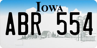 IA license plate ABR554