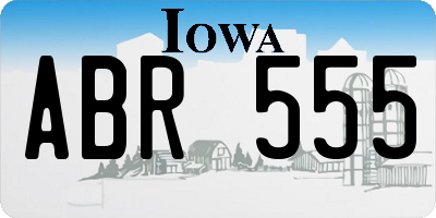 IA license plate ABR555