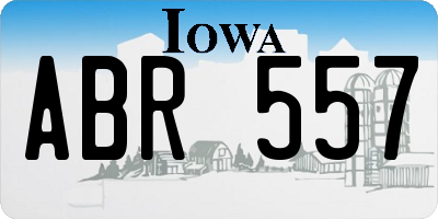 IA license plate ABR557