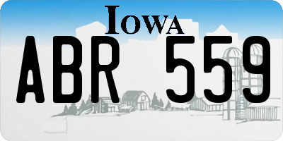 IA license plate ABR559