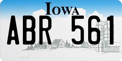 IA license plate ABR561