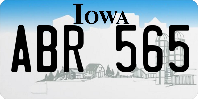 IA license plate ABR565