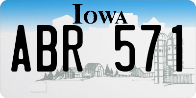 IA license plate ABR571