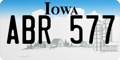 IA license plate ABR577