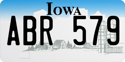IA license plate ABR579