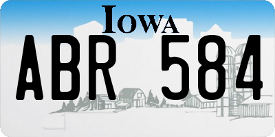 IA license plate ABR584