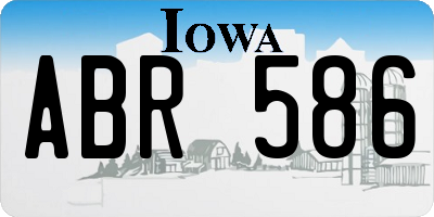 IA license plate ABR586