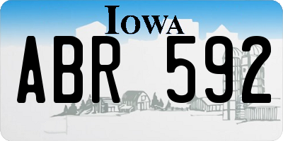 IA license plate ABR592
