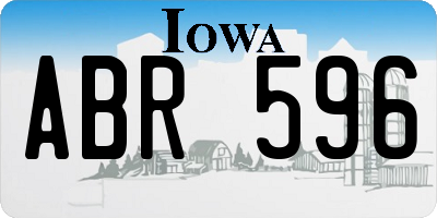 IA license plate ABR596