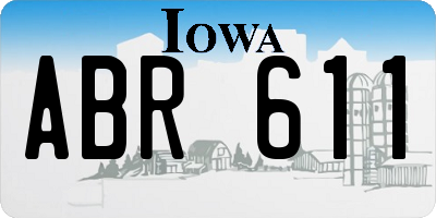 IA license plate ABR611
