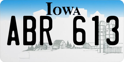 IA license plate ABR613