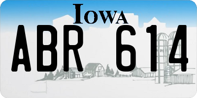 IA license plate ABR614