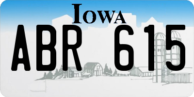 IA license plate ABR615