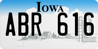 IA license plate ABR616