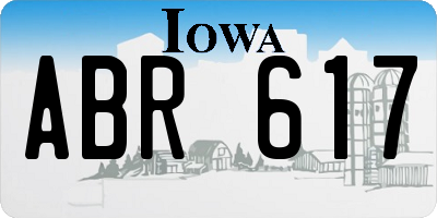 IA license plate ABR617