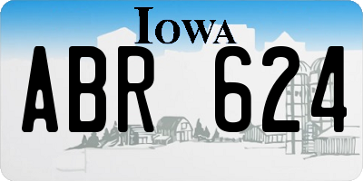 IA license plate ABR624