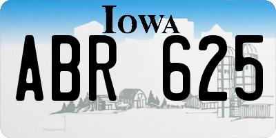 IA license plate ABR625