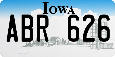 IA license plate ABR626