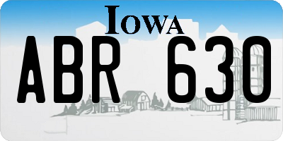 IA license plate ABR630