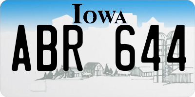 IA license plate ABR644