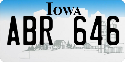 IA license plate ABR646