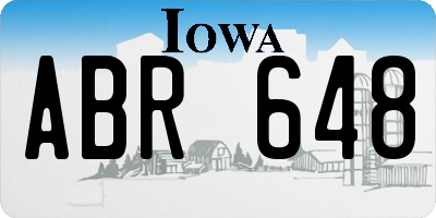 IA license plate ABR648
