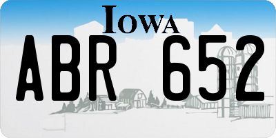 IA license plate ABR652