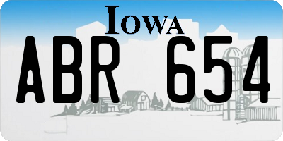 IA license plate ABR654