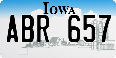 IA license plate ABR657