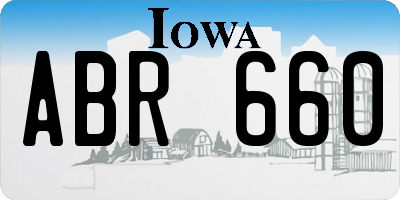 IA license plate ABR660