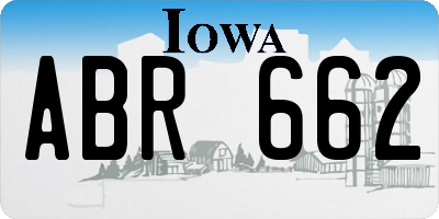 IA license plate ABR662