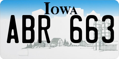 IA license plate ABR663