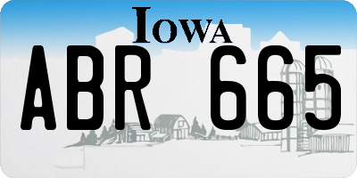 IA license plate ABR665