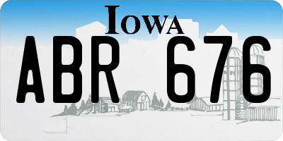 IA license plate ABR676