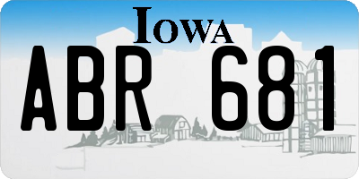 IA license plate ABR681